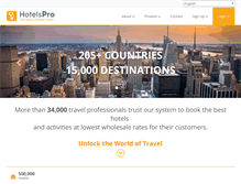 Tablet Screenshot of hotelspro.com